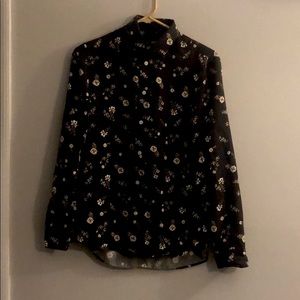 Long Sleeve Floral Button Up from H&M